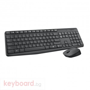 Kомплект безжични клавиатура с мишка Logitech MK235, Тъмносив