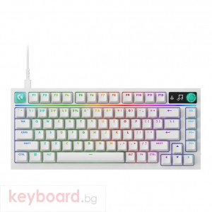 Геймърска механична клавиатура Logitech G316 X 75 - Hot-Swappable Tactile Switch - Бял