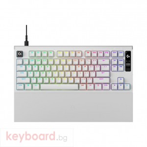 Геймърска механична клавиатура Logitech G Pro X2 RAPID TKL, Magnetic Analog Linear Switch - Бял