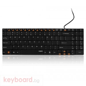 Клавиатура RAPOO N7200 Жичнa ултра тънка черна USB