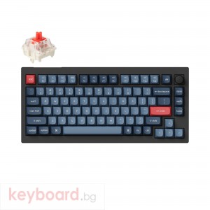 Механична клавиатура Keychron V1 MAX QMK 75% Carbon Black - Wireless