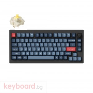 Механична клавиатура Keychron V1 MAX QMK 75% Carbon Black - Wireless