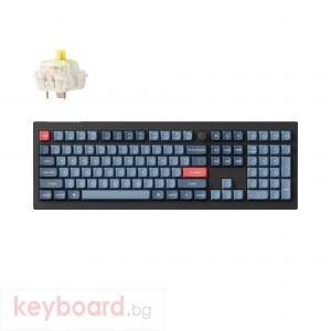 Механична клавиатура Keychron V6 MAX QMK Carbon Black - Wireless, Full-Size