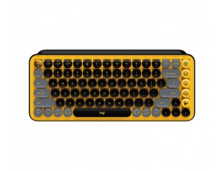 Клавиатура LOGITECH POP Keys Wireless Mechanical Keyboard With Emoji Keys - BLAST_YELLOW - US INT'L - INTNL