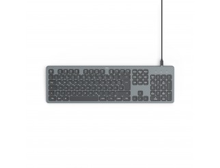 HAMA Жична Клавиатура "CK-400", Х-структурна, USB-A, USB-C, AI бутон, светеща
