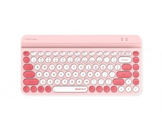 Безжична клавиатура A4tech Fstyler FBK30, Bluetooth, 2.4G, Стойка за телефон, Кирилизирана, Розова