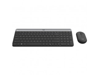 Клавиатура LOGITECH Slim Wireless Keyboard and Mouse Combo MK470 - GRAPHITE