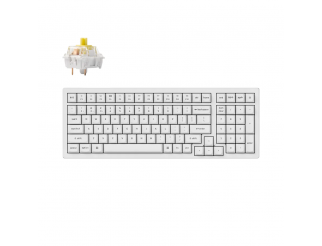 Геймърска Механична клавиатура Keychron K4 Pro White Hot-Swappable Full-Size K Pro Banana Switch White LED