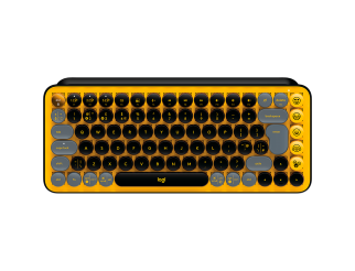 Клавиатура LOGITECH POP Keys Wireless Mechanical Keyboard With Emoji Keys - BLAST_YELLOW - US INT'L - INTNL