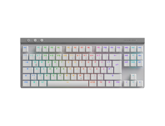 Геймърска клавиатура LOGITECH G515 LIGHTSPEED TKL - WHITE - US INT'L - 2.4GHZ/BT- EMEA28i-935 - ...