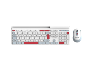 Клавиатура CANYON HSET-W5 Keyboard+Mouse AAA+AA Wireless White