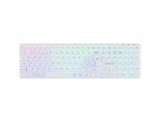 Клавиатура CANYON keyboard HKB-W11 UK/US RGB Dual Mode Wireless White