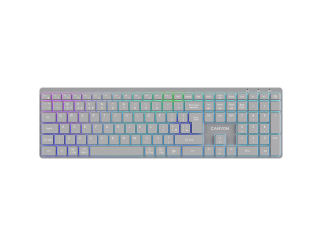 Клавиатура CANYON keyboard HKB-W11 UK/US RGB Dual Mode Wireless Grey