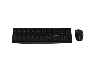 Клавиатура CANYON SET-W01 Keyboard+Mouse Wireless Black EN/BG