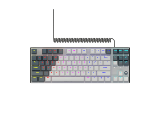 Геймърска клавиатура LORGAR Azar 514TKL, Wired RGB mechanical gaming keyboard, white, EN layout