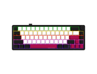 Геймърска клавиатура LORGAR KBP70MW, Wireless 65% Mechanical Gaming Keyboard Pro, Black/red, EN ...