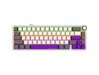 Геймърска клавиатура LORGAR KBP70MW, Wireless 65% Mechanical Gaming Keyboard Pro, Beige, EN layout