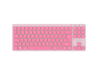 Клавиатура CANYON Keyboard OnType 10 Low Profile EN Wired Pink