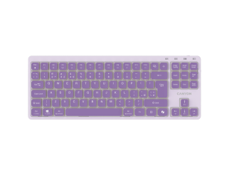 Клавиатура CANYON Keyboard OnType 10 Low Profile EN Wired Violet