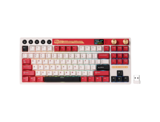 Геймърска клавиатура ROYAL KLUDGE RK M87 Famicom Gaming Keyboard Cream switch