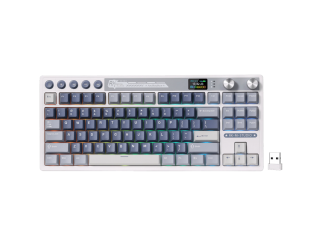 Геймърска клавиатура ROYAL KLUDGE RK M87 Ocean Blue Gaming Keyboard Cream switch