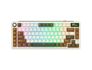 Геймърска клавиатура ROYAL KLUDGE RK L75 Palm Green Gaming Keyboard Cream switch