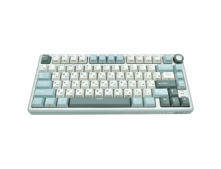 Геймърска клавиатура ROYAL KLUDGE R75 Sky Cyan Gaming Keyboard K silver switch