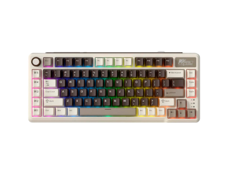 Геймърска клавиатура ROYAL KLUDGE RK L75 Mocha Grey Gaming Keyboard Cream switch