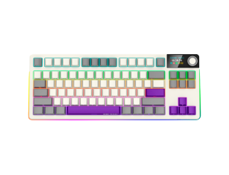 Геймърска клавиатура LORGAR KBP70TKLW, Wireless TKL Mechanical Gaming Keyboard Pro, Beige, EN layout