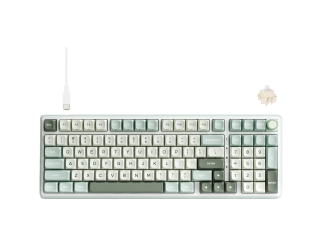 Геймърска клавиатура ROYAL KLUDGE RK R98Pro Sky Cyan Gaming Keyboard Cream switch
