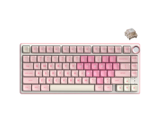 Геймърска клавиатура ROYAL KLUDGE R75 Pink Melody Gaming Keyboard Cream switch