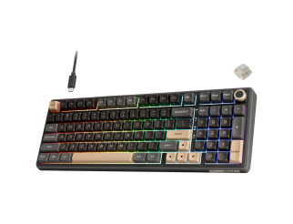 Геймърска клавиатура ROYAL KLUDGE RK R98Pro Phantom Gaming Keyboard Cream switch