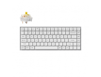 Геймърска механична клавиатура Keychron K2 Pro White QMK/VIA Hot-Swappable K Pro Banana Switch, RGB Backlight Plastic Frame