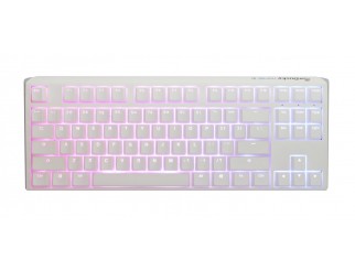 Геймърскa механична клавиатура Ducky One 3 Pure White TKL Hotswap Cherry MX Clear, RGB, PBT Keycaps