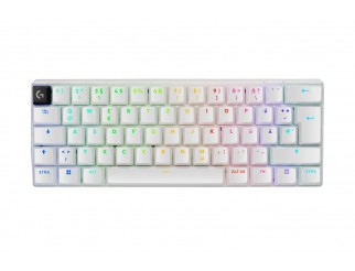 Геймърска клавиатура Logitech Pro X 60 Tactile White, KEYCONTROL, LIGHTSYNC, RGB, Бяла