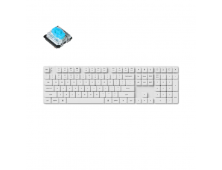 Геймърска механична клавиатура Keychron K5 Pro White QMK/VIA Full-Size Low-Profile Gateron Blue Switches White Backlight