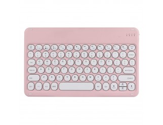 Клавиатура No brand X3, Безжична, Bluetooth, Розов 