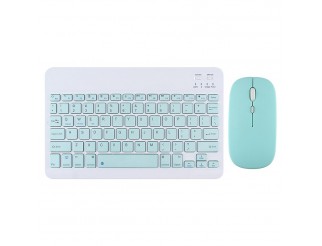 Комплект мишка и клавиатура No brand 030, Bluetooth, Син 