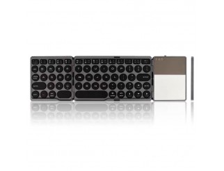 Клавиатура No brand BT86, Тъчпад, Сгъваема, Bluetooth, Черен 
