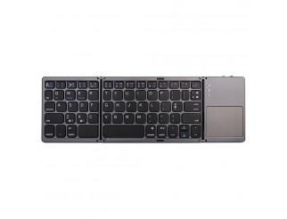 Клавиатура No brand B033, Тъчпад, Сгъваема, Bluetooth, Черен 