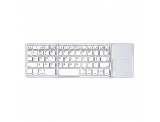 Клавиатура No brand B033, Тъчпад, Сгъваема, Bluetooth, Бял 