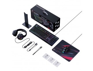 Гейминг комплект Onikuma TZ5006, 5in1, Black - 6188