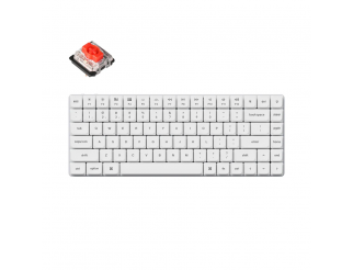 Геймърска механична клавиатура Keychron K3 Pro White QMK/VIA Gateron Low Profile Red Switch, White Backlight