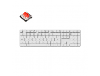 Геймърска механична клавиатура Keychron K5 Pro White QMK/VIA Full-Size Low-Profile Gateron Red Switches RGB Backlight