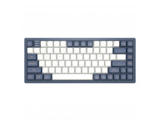 Геймърскa механична клавиатура Dark Project KD83A Ivory/Navy Blue RGB 75% - G3MS Sapphire Switches, PBT