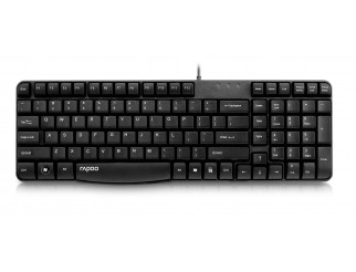 Жична клавиатура RAPOO N2400, USB 3.0, Черен