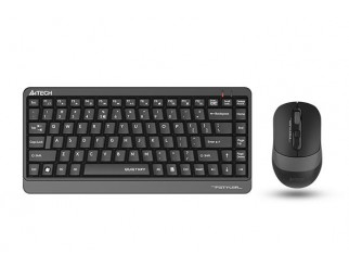 Комплект клавиатура и мишка A4TECH Fstyler F1110Q, Безжичен, Сива
