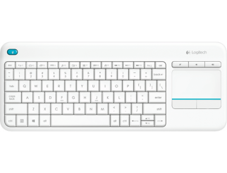 Клавиатура Logitech Wireless Touch K400 Plus, Бяла