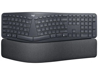 Безжична клавиатура Logitech ERGO K860, Ергономична, Сива