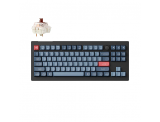 Геймърска Механична клавиатура Keychron V3 Max QMK, Carbon Black, Gateron Jupiter Brown Switch, RGB Backlight